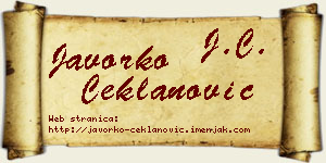 Javorko Čeklanović vizit kartica